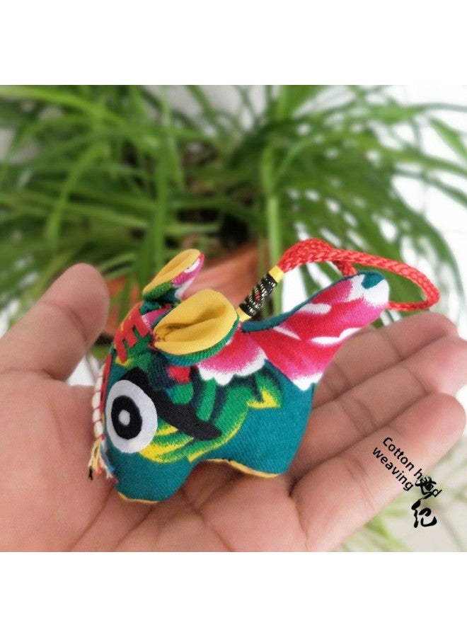 Folk Handicraft Cloth Tiger Pendant Chinese Style Special Gifts For Overseas Folk Accommodation Travel Commemorative Gifts-Specifications:Red Flower - Image 3