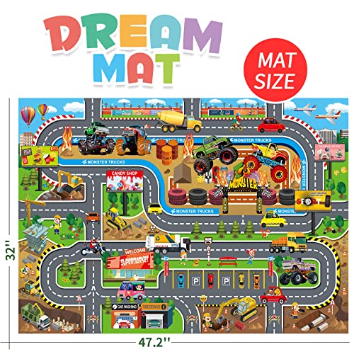 Oriate Kids Dream Mat Modern City Toy Activity Playmat, Parent-Child Interaction Game Map Rug, Ideal Children's Educational Road Traffic City Life Pretend Play 552-C - Image 3