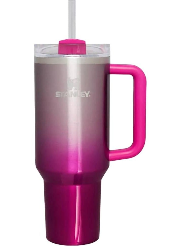 Stanley Stanley Quencher H2.0 Tumbler with Handle & Straw 40 oz | Twist On 3-Way Lid | Cupholder Compatible for Travel | Insulated Stainless Steel Cup | BPA-Free Camelia Gradient Pink  - Image 3