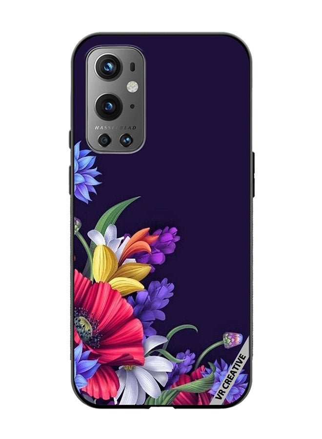 VR CREATIVE Protective Case Cover For OnePlus 9 Pro Flower Design Multicolour - Image 1
