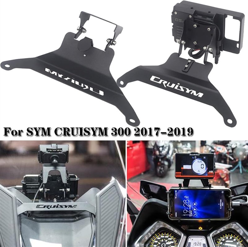 QASULER Motorcycle Phone Holder for SYM CRUISYM 300 - Image 2