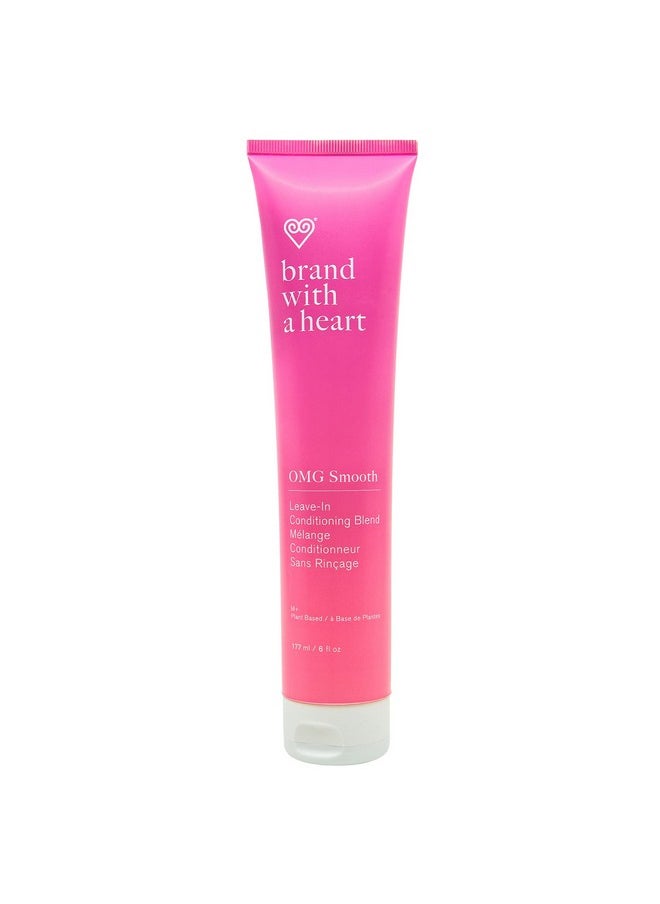 Brand With a Heart Omg Smooth Leave In Conditioner For Dry Damaged Hair Controls Frizz And Smooths Hair With Maqui Berry And Vitamin C Heat Protectant For Strong & Healthy Hair Silicon And Sulfate Free Vegan 6 Ounces  - Image 2