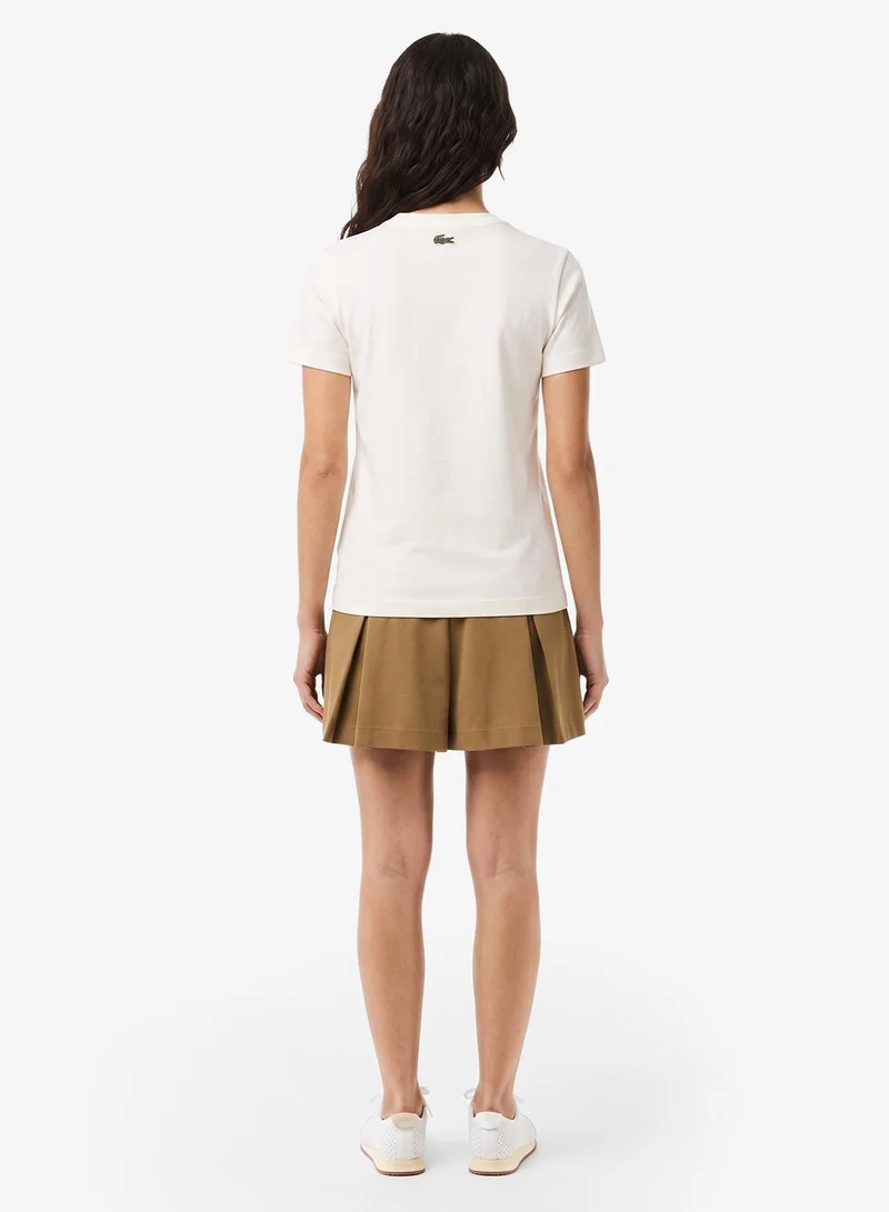 Lacoste  Crew Neck Graphic Logo T-Shirt for Women | Best Price UAE