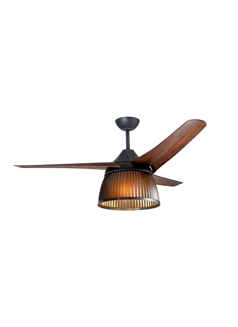 Prifix Prefix Prefix Jumbo Ceiling Fan, Modern Lighting, 56 Inch, Remote Control, 3 Speeds, Brown, CFJ-563 
