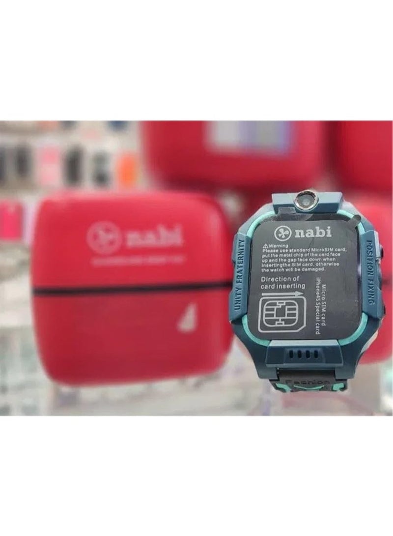 نابي Z7A Kids Smart Watch GPS Tracker with Calling Function | Real-Time Location Monitoring | SOS Alert Button | SIM Support | Safe Parental Control Wearable for Children (Green Edition) - Image 2