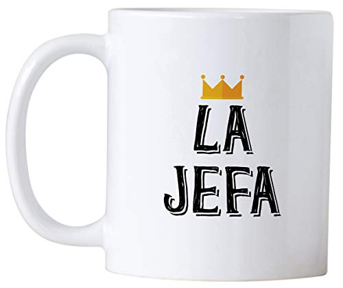Casitika La Jefa Coffee 11 oz Mug. Cup idea for CEO, Boss or Mom. This Girl Leader Cup Can be Used as a Pen Holder. Mugs for Latin Women. - Image 2