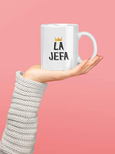 Casitika La Jefa Coffee 11 oz Mug. Cup idea for CEO, Boss or Mom. This Girl Leader Cup Can be Used as a Pen Holder. Mugs for Latin Women. - Image 3