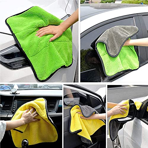 Auto Hub Microfiber Car Cleaning Cloth - Og Soft 800 Gsm (30X40 Cm) Microfiber Cloth For Car And Bike - Scratchless Drying And Detailing 30X40 Cm, Pack Of 6, Mix, Multicolor - Image 4