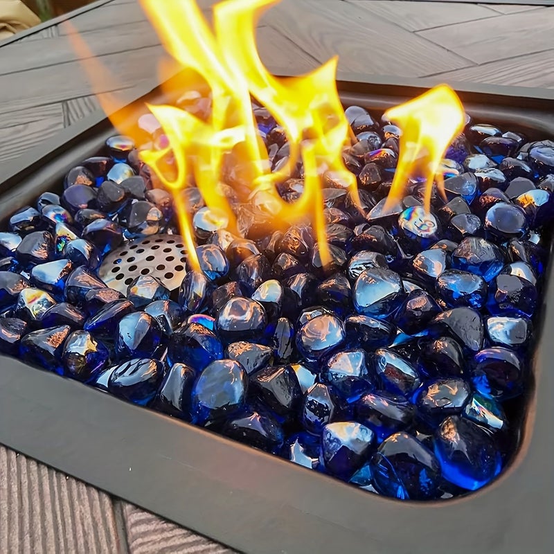 30 Color Mixing Fire Glass Gravel 1 Pound for Fire Pits Garden Decor - Image 1