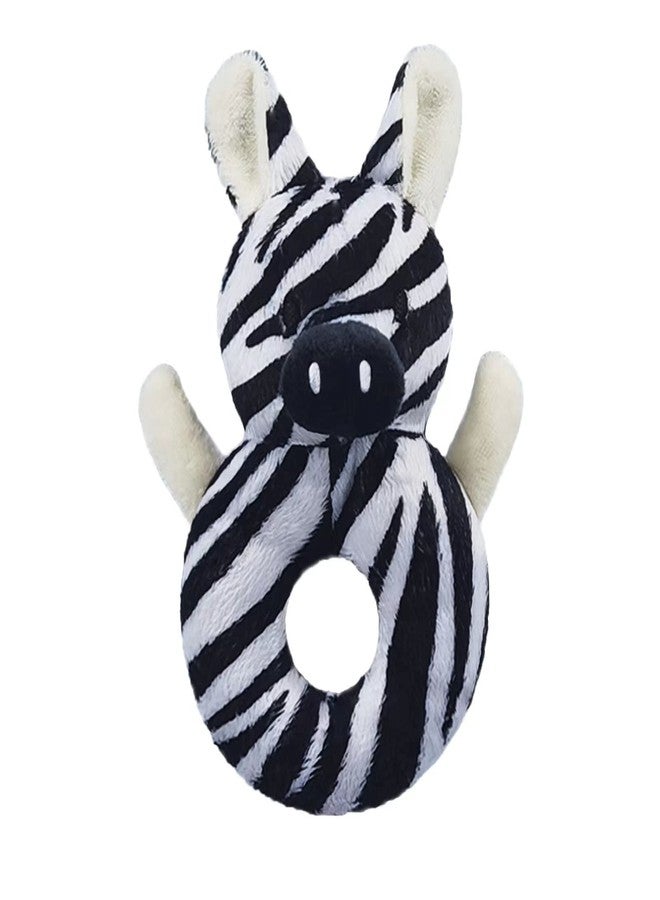 Doindute Baby Zebra Soft Rattle Toy, Zebra Plush Infant Shaker Rattle Easy-Grasp Stuffed Animal Toy, Gifts for Newborns Babies Toddlers Boys Girls, 6 Inches - Image 1