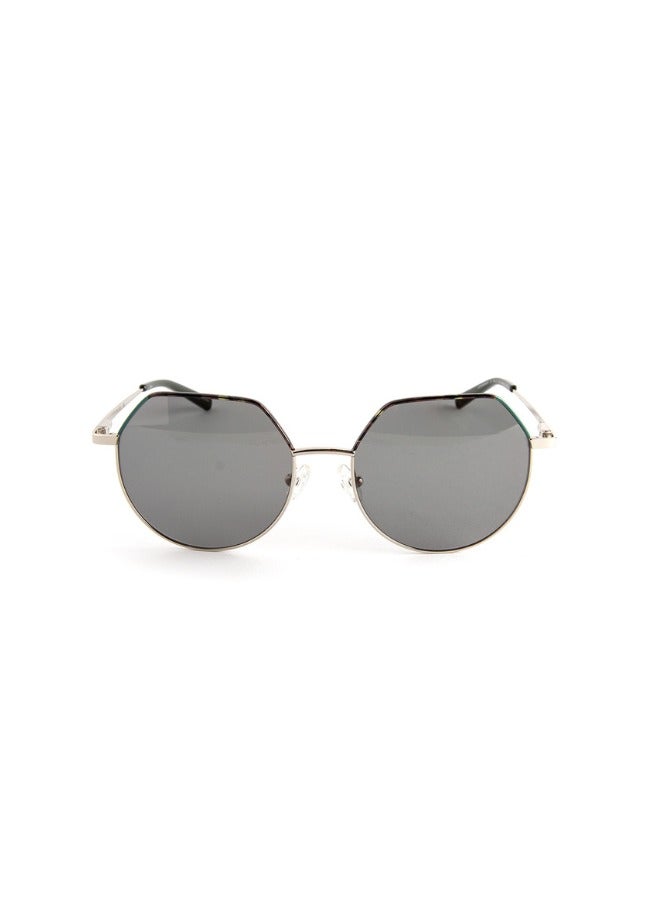 Leia Leia Hexagonal C1 UV Protection Sunglasses, Hexagon Shape Metal Frame and Green Spray with Gradient Grey Lens Color (S13100AMU67C1) - Image 1