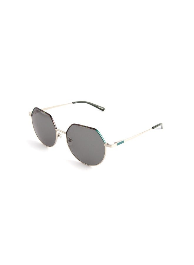 Leia Leia Hexagonal C1 UV Protection Sunglasses, Hexagon Shape Metal Frame and Green Spray with Gradient Grey Lens Color (S13100AMU67C1) - Image 2
