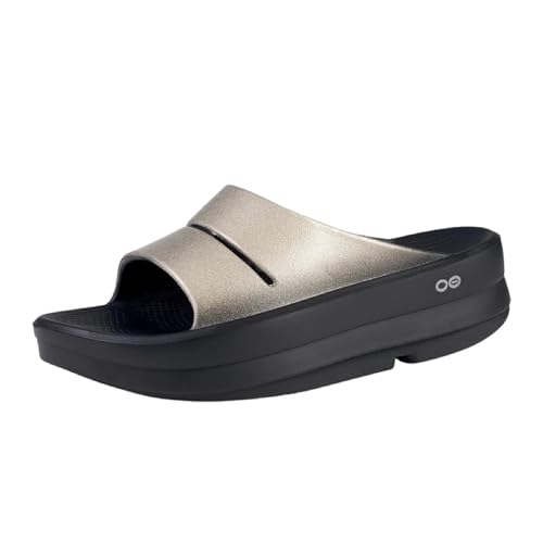 OOFOS OOmega OOahh Recovery Sandal, Latte - Women’s Size 8 - Image 1