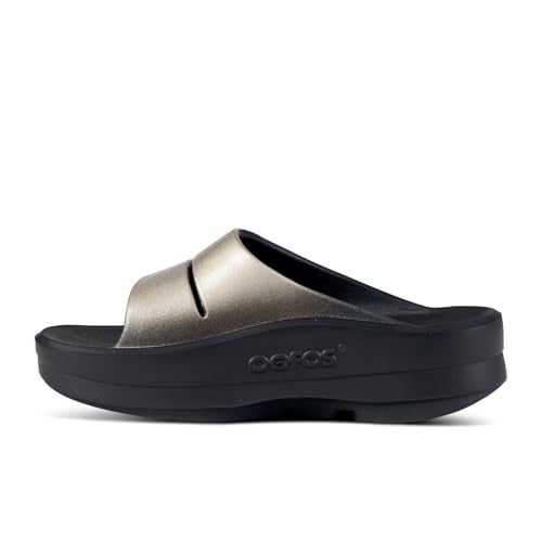 OOFOS OOmega OOahh Recovery Sandal, Latte - Women’s Size 8 - Image 3