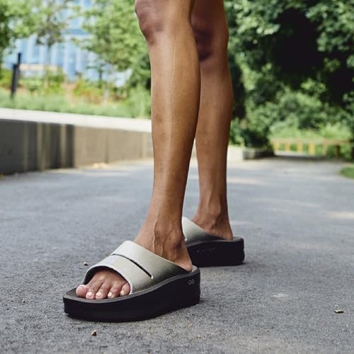 OOFOS OOmega OOahh Recovery Sandal, Latte - Women’s Size 8 - Image 5