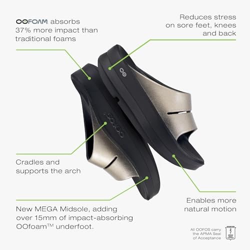 OOFOS OOmega OOahh Recovery Sandal, Latte - Women’s Size 8 - Image 4