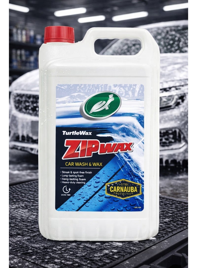 TurtleWax Zip Wax Car Wash & Wax High-Performance Concentrated Shampoo with Carnauba Protection for a Streak-Free and Spot-Free Finish in One Easy Step. - Image 1