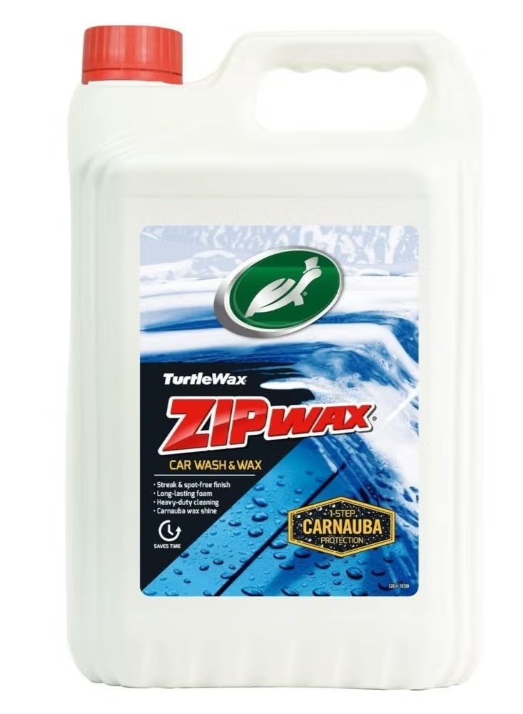TurtleWax Zip Wax Car Wash & Wax High-Performance Concentrated Shampoo with Carnauba Protection for a Streak-Free and Spot-Free Finish in One Easy Step. - Image 2