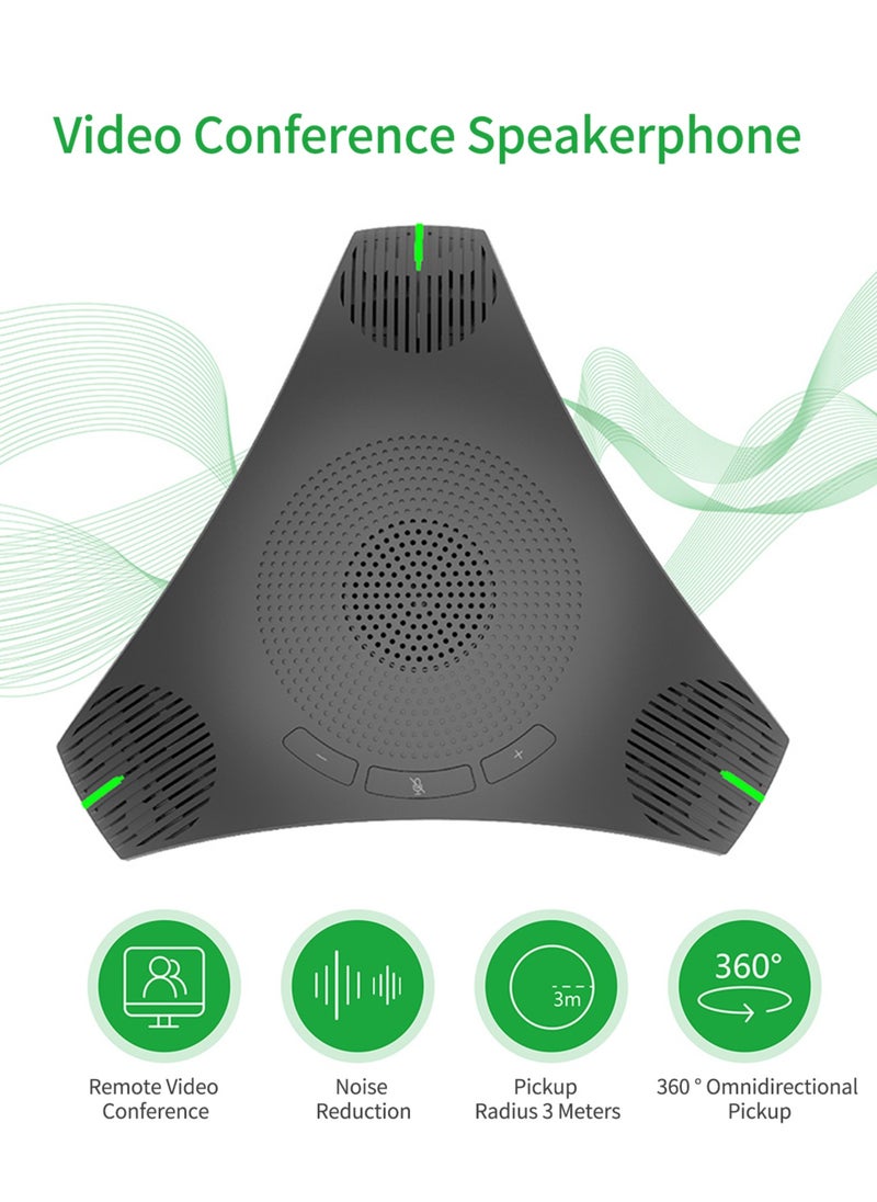 Aibecy - USB Speakerphone Conference Microphone Omnidirectional Computer Mic 360° Voice Pickup with Mute Key for Video Conference - Image 1
