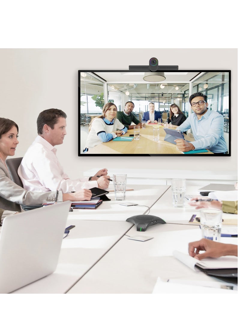 Aibecy - USB Speakerphone Conference Microphone Omnidirectional Computer Mic 360° Voice Pickup with Mute Key for Video Conference - Image 1
