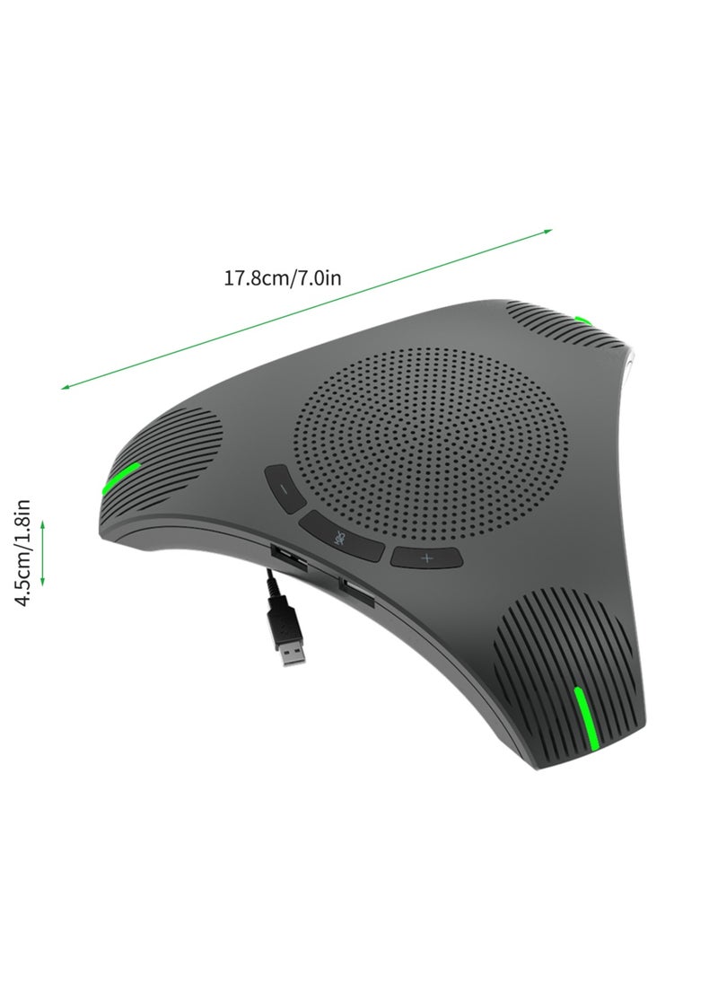 Aibecy - USB Speakerphone Conference Microphone Omnidirectional Computer Mic 360° Voice Pickup with Mute Key for Video Conference - Image 1