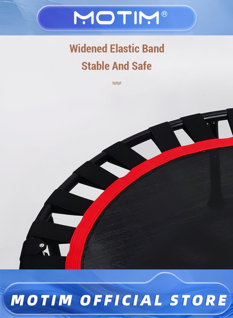 موتيم ترامبولين للياقة البدنية قابلة للطي 40 بوصة ترامبولين تمارين رياضية ترفيهية مع مقبض قابل للإزالة ترامبولين منزلي للأطفال والعائلة للاستخدام الداخلي والخارجي - Image 4