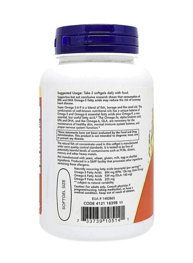 now Super Omega 3-6-9 Softgels 90's - Image 3