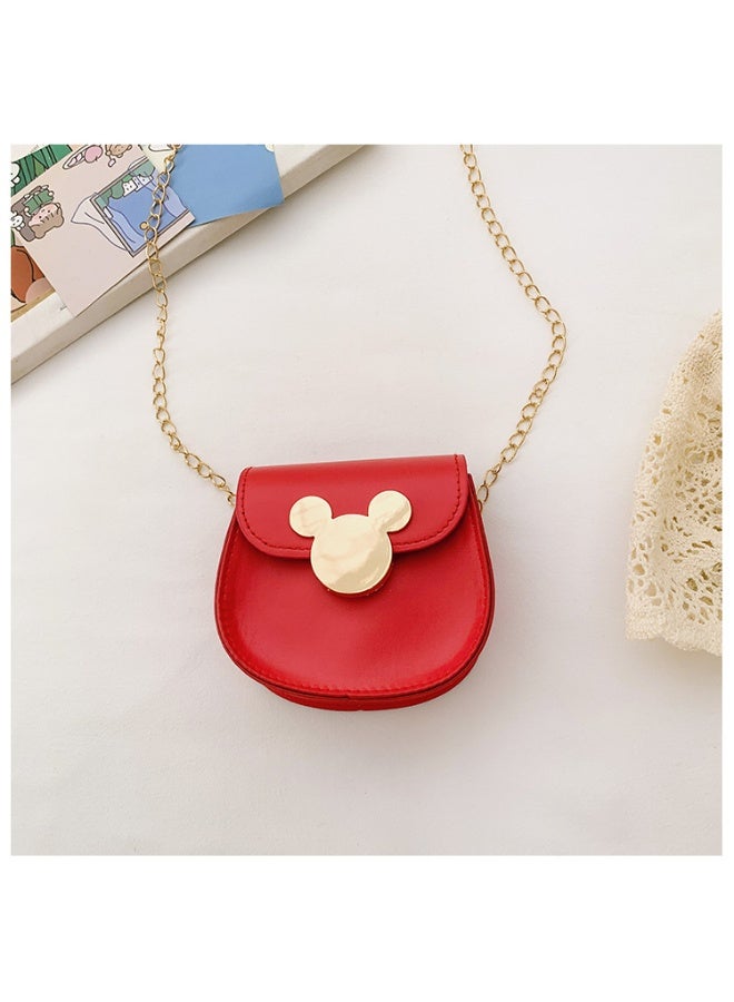 حقيبة سلسلة crossbody للأزياء للبنات ، حقيبة ميكي المغناطيسية للأطفال 11.5 * 11 * 5 سم (حزام الكتف 110 سم) - Image 5