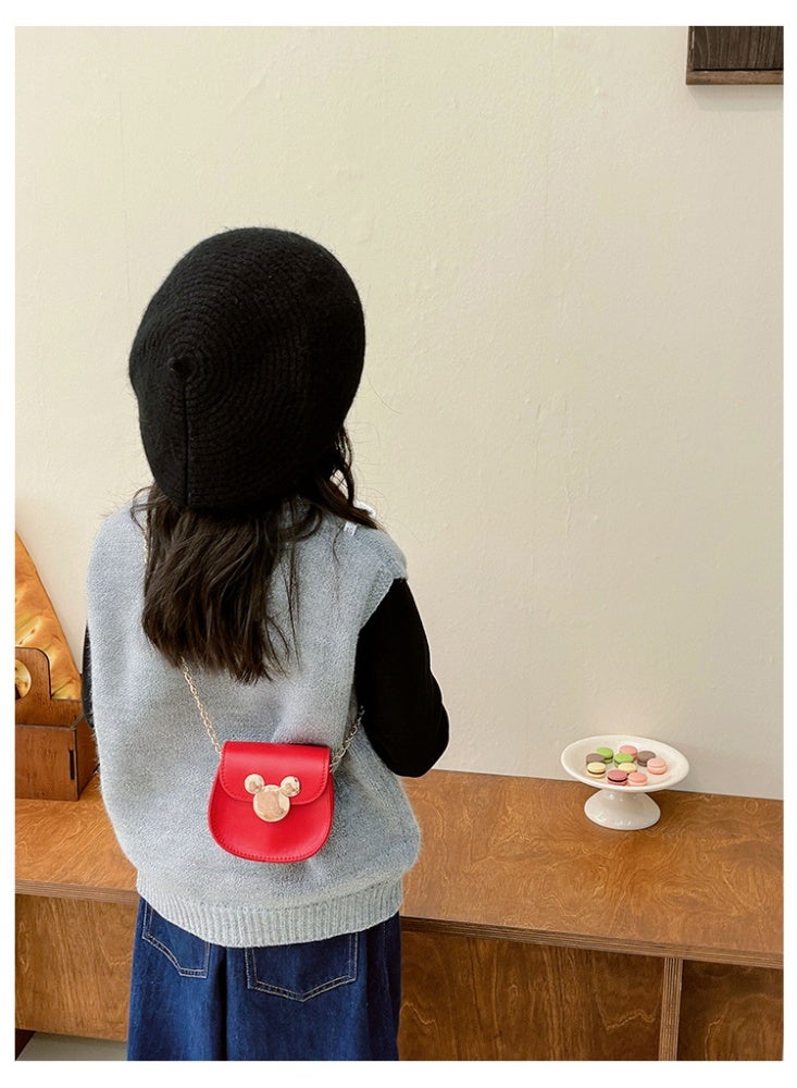 حقيبة سلسلة crossbody للأزياء للبنات ، حقيبة ميكي المغناطيسية للأطفال 11.5 * 11 * 5 سم (حزام الكتف 110 سم) - Image 1