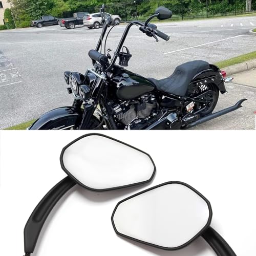 Rich Choices 8mm Black Motorcycle Rearview Side Mirrors Compatible with Harley Sportster XL 883 1200 Road King V-Rod Street Glide Electra Glide Dyna Softail 1990-2018 - Image 3