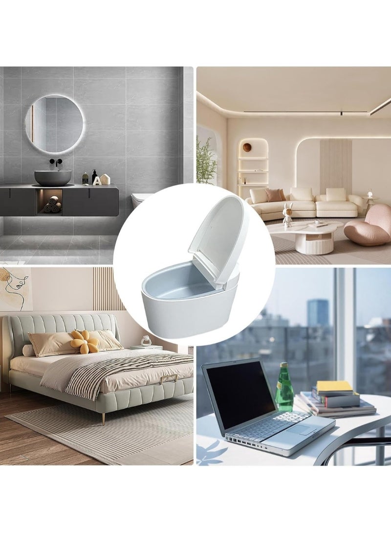 Wall-Mounted Bathroom Toilet Ashtray with Lid High Capacity Metal Liner