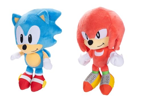 Sonic The Hedgehog 9"" Plush 2-Pack  Sonic & Knuckles Collectible Stuffed Toy - Image 2
