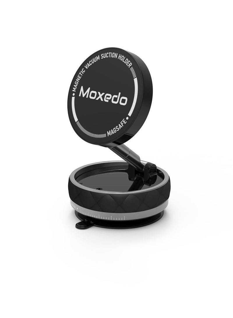 Moxedo Magnetic Vacuum Suction Phone Holder Universal Mount for Car Desk Wall for iPhone & Android 360° Rotating Foldable MagSafe Compatible - Image 1