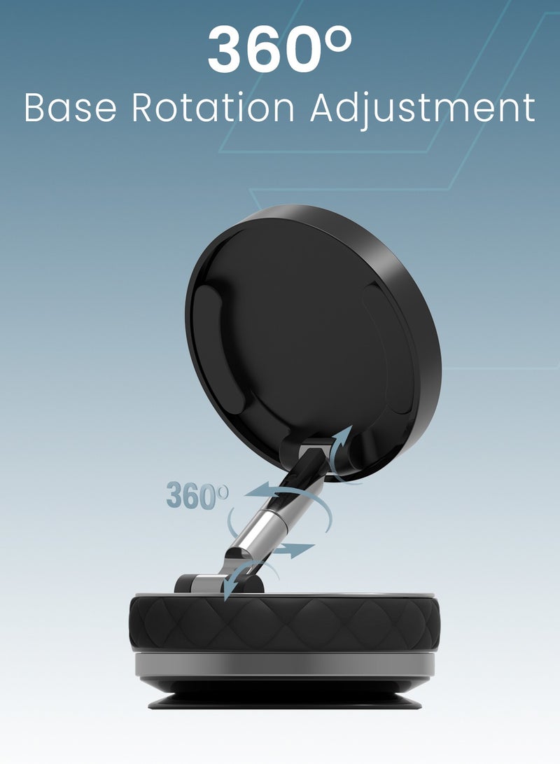 Moxedo Magnetic Vacuum Suction Phone Holder Universal Mount for Car Desk Wall for iPhone & Android 360° Rotating Foldable MagSafe Compatible - Image 3