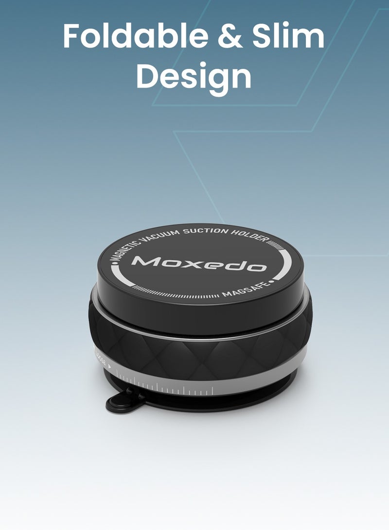 Moxedo Magnetic Vacuum Suction Phone Holder Universal Mount for Car Desk Wall for iPhone & Android 360° Rotating Foldable MagSafe Compatible - Image 4