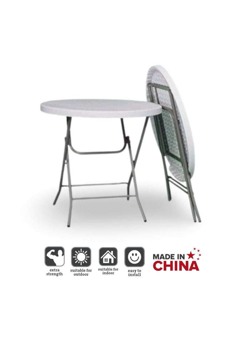 SunBoat Commerce 3 pieces folding furniture set [80cm round table with 2 Yellow chairs] Outdoor - Indoor - Image 4