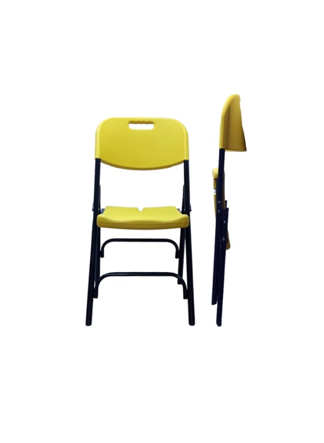 SunBoat Commerce 3 pieces folding furniture set [80cm round table with 2 Yellow chairs] Outdoor - Indoor - Image 5