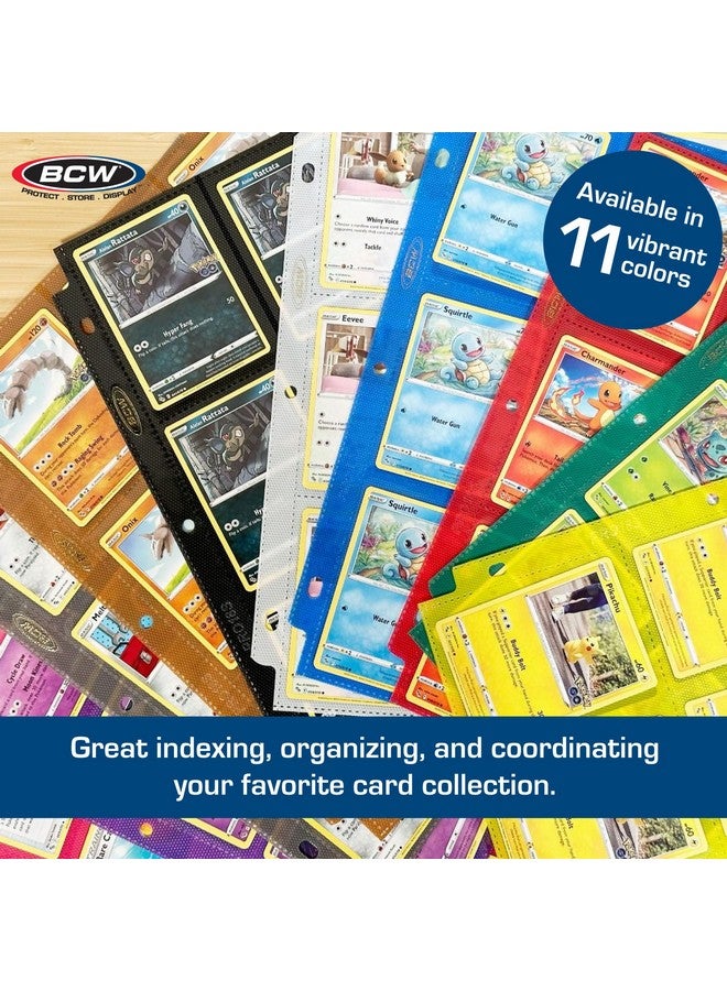 BCW Double-Sided 9-Pocket Pages Holder - 50 Black Pages | Trading Card Binder Sheets | Secure Side Loading | Ideal Card Storage and Display Solution - Image 5