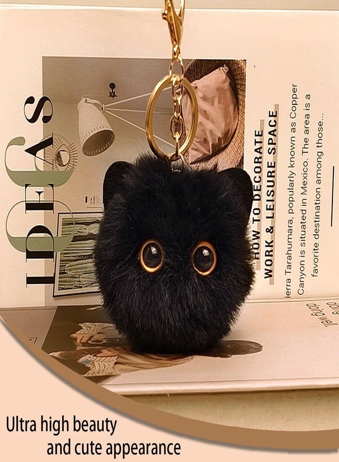 Aeenioy 2 Pcs Cute Keychain, Cat Keychain Cute, Aesthetic Keychain for Cat Lovers, Matching Keychains Set, Bag Charm for Daily Use and Travel, Black and White - Image 3