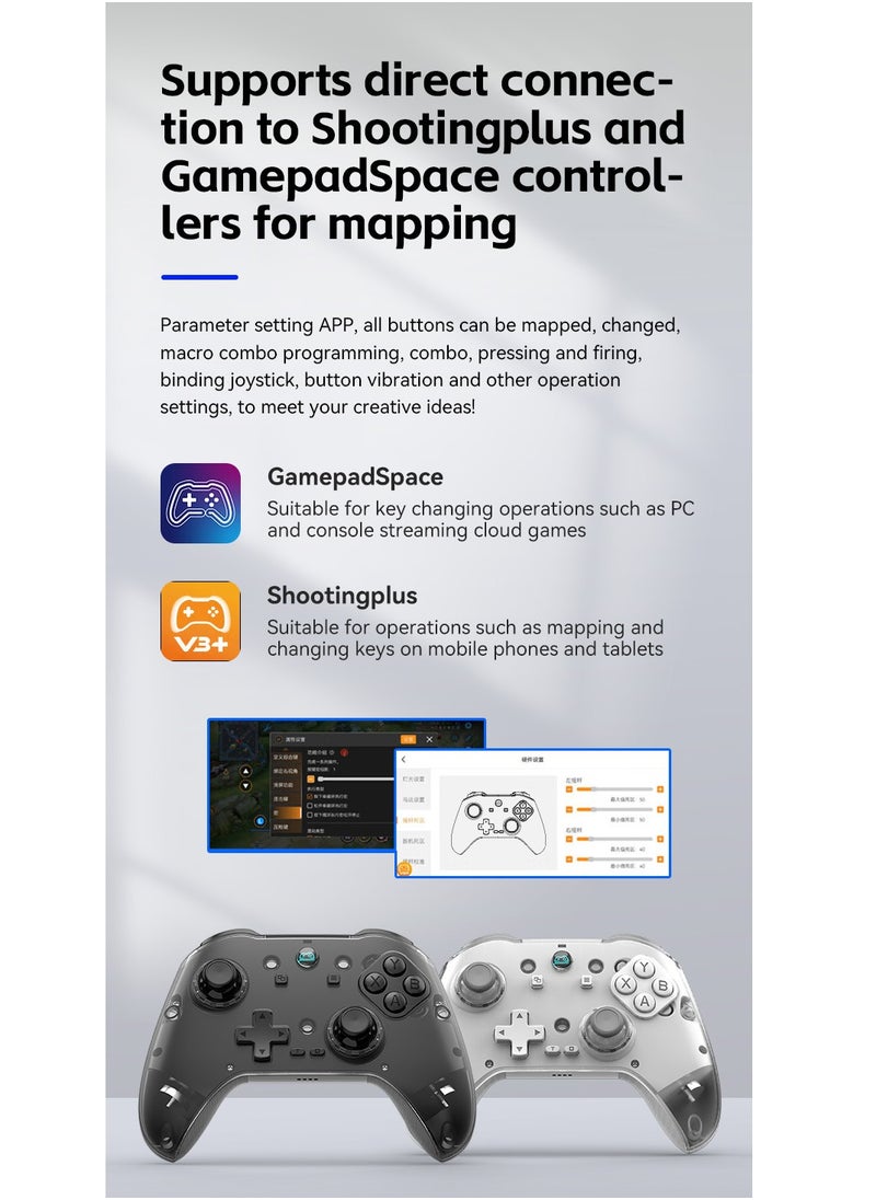 Generic - Z04 Gamepad With Charging Dock Magnetic Cover Bluetooth Hall Joystick Double Cut Trigger Android Ios Pc - Image 1