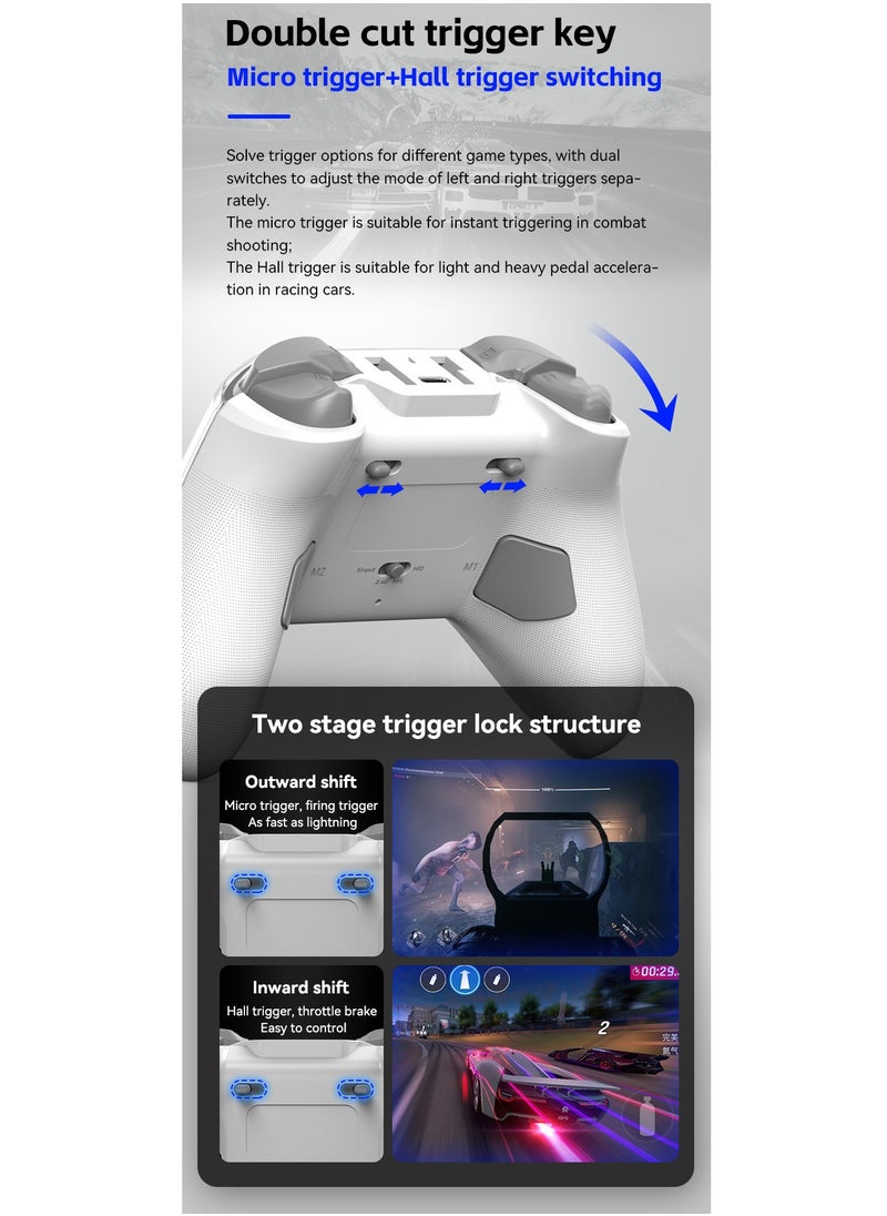 Generic - Z04 Gamepad With Charging Dock Magnetic Cover Bluetooth Hall Joystick Double Cut Trigger Android Ios Pc - Image 1
