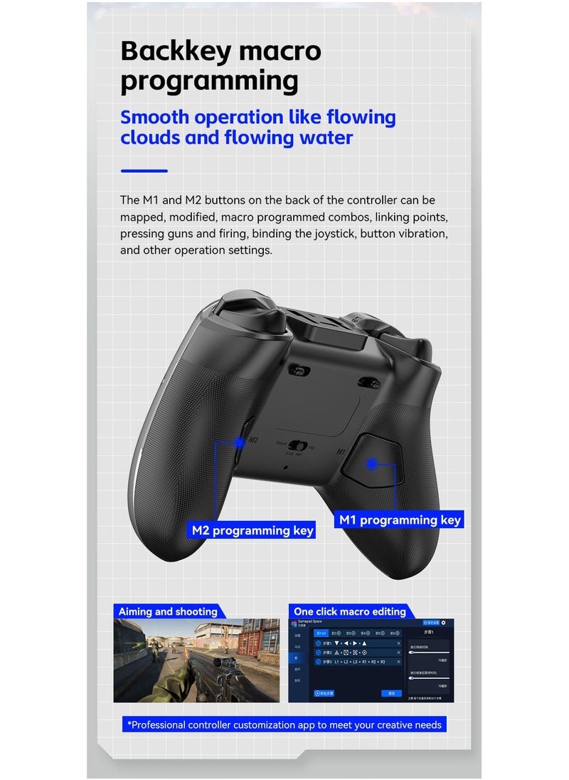 Generic - Z04 Gamepad With Charging Dock Magnetic Cover Bluetooth Hall Joystick Double Cut Trigger Android Ios Pc - Image 1