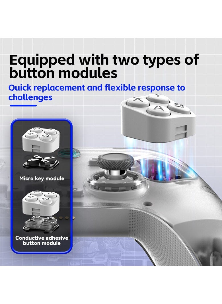 Generic - Z04 Gamepad With Charging Dock Magnetic Cover Bluetooth Hall Joystick Double Cut Trigger Android Ios Pc - Image 1