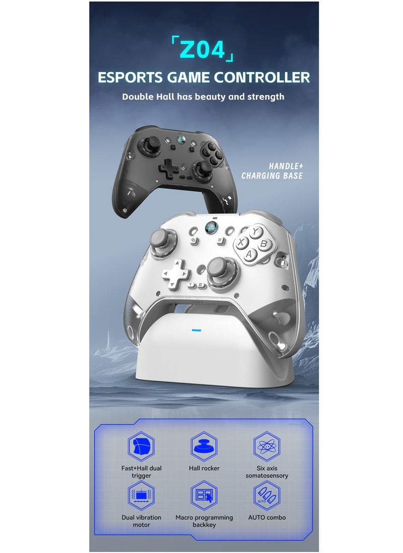 Generic - Z04 Gamepad With Charging Dock Magnetic Cover Bluetooth Hall Joystick Double Cut Trigger Android Ios Pc - Image 1