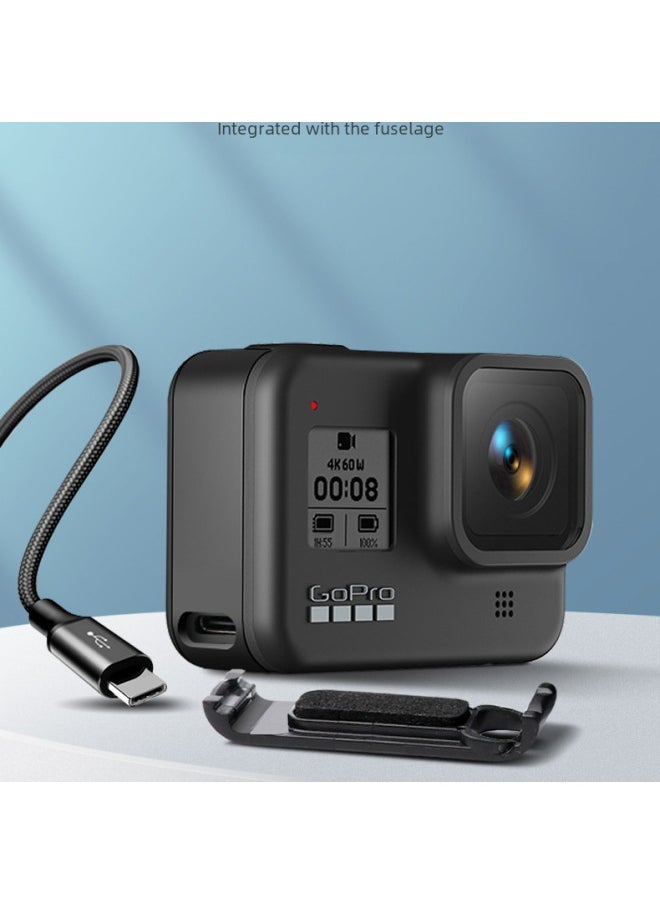 Applicable GoPro Hero8/9/1011/camera Battery Replacement Cover Rechargeable Side Cover Battery Cover Accessories-Color:hheroGopro12/11/10/9 Rechargeable Plastic Side Cover - Image 2