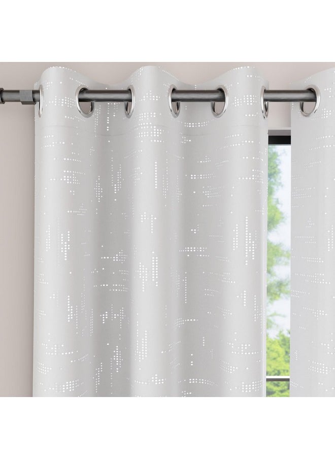 Encasa XO Printed Blackout Curtains 9 ft, 2 pcs | Silver Foil Citylight Silver Design I Room Darkening - Blocks 85% Light | Sound and Heat Reduction for Bedroom, Living Room I Machine Wash - pzsku/Z206180E4FA5D18BC1DB0Z/45/_/1738305816/e121d3c3-b492-4f2b-b2ca-d7553254567c