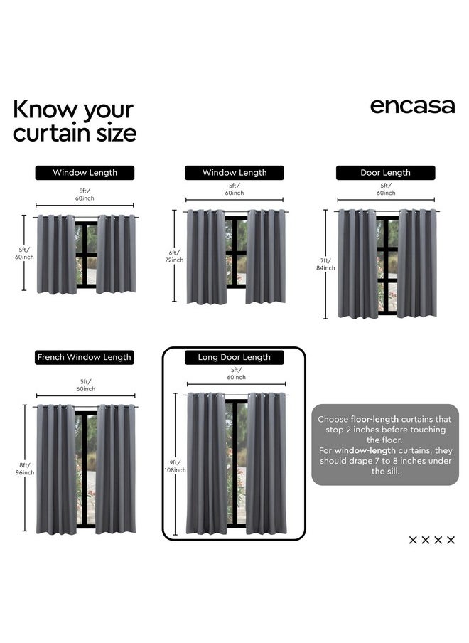 Encasa XO Printed Blackout Curtains 9 ft, 2 pcs | Silver Foil Citylight Silver Design I Room Darkening - Blocks 85% Light | Sound and Heat Reduction for Bedroom, Living Room I Machine Wash - pzsku/Z206180E4FA5D18BC1DB0Z/45/_/1738305830/a4e67260-981e-4fc7-9801-3f443732804b