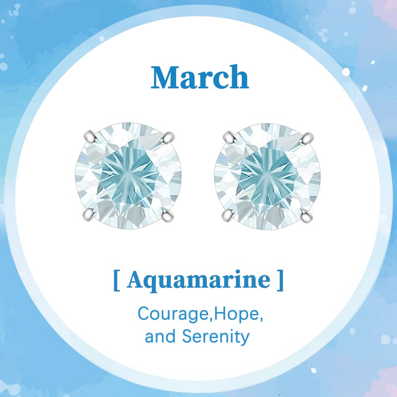 Limerencia Birthstone Screw Back Earrings G23 Implant Grade Titanium Stud Earrings Hypoallergenic Cubic Zirconia Posts Studs Jewelry Gifts for Girls Sensitive Ears - Image 4