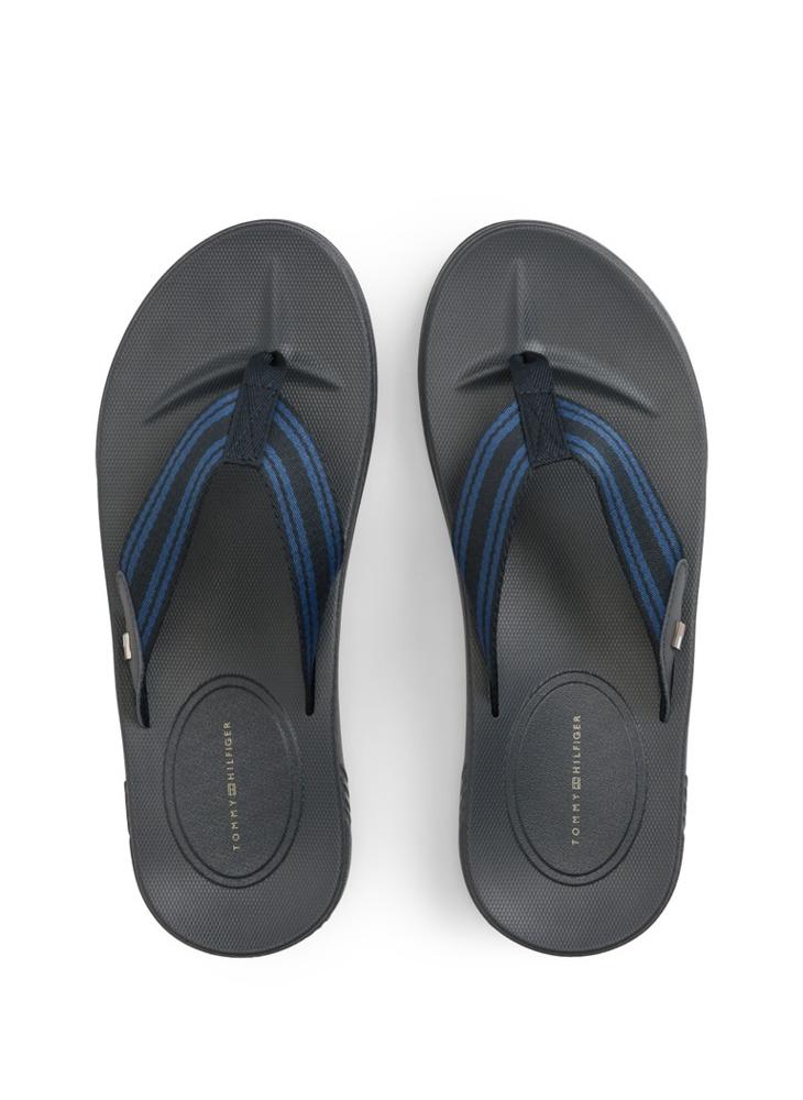 TOMMY HILFIGER Flag Webbing Strap Contoured Flip-Flops - Image 4