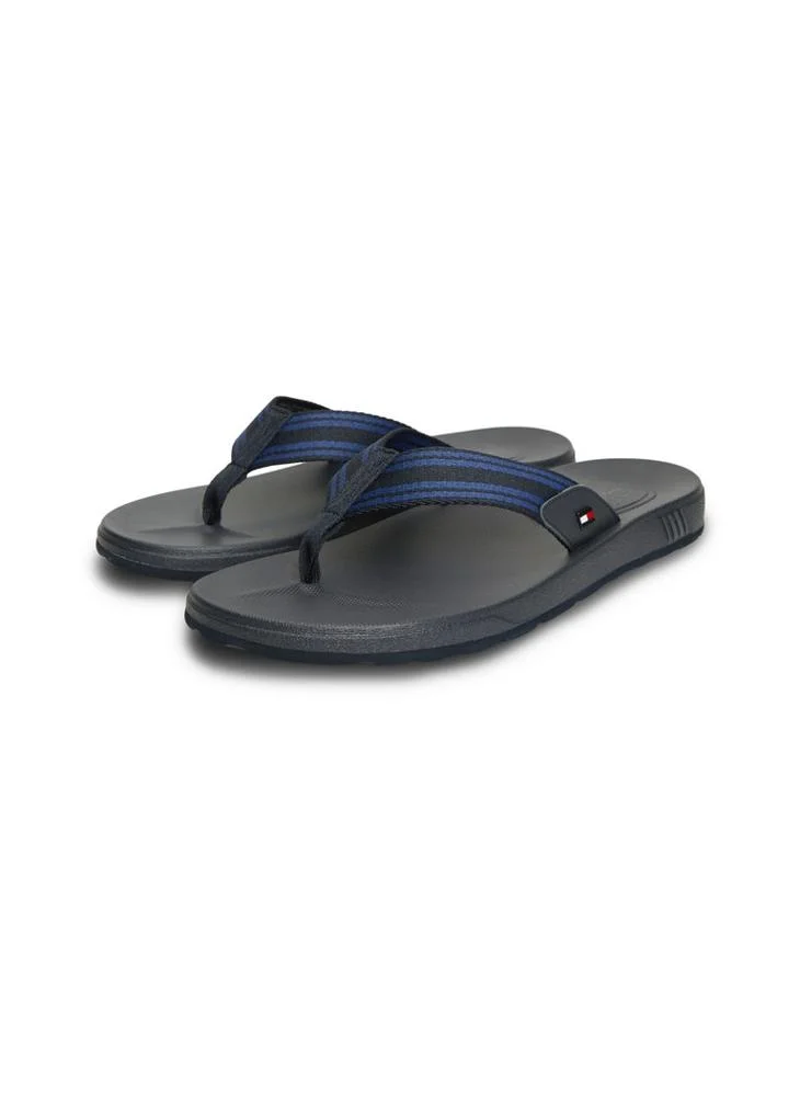 Tommy Hilfiger Flag Webbing Strap Contoured Flip-Flops